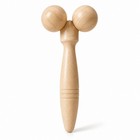 Wooden Dual-Ball Face & Spine Massager | Natural & Dark Wood
