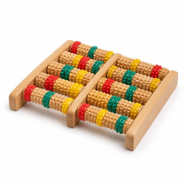 Wooden Foot Roller Massager | Dual Size – Large & Compact